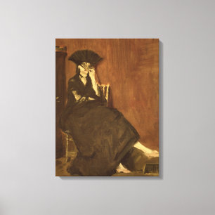 Manet   Berthe Morisot  with a Fan, 1872 Canvas Print