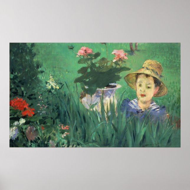 Manet - Boy In Flowers (Jacques Hoschede) Poster (Front)