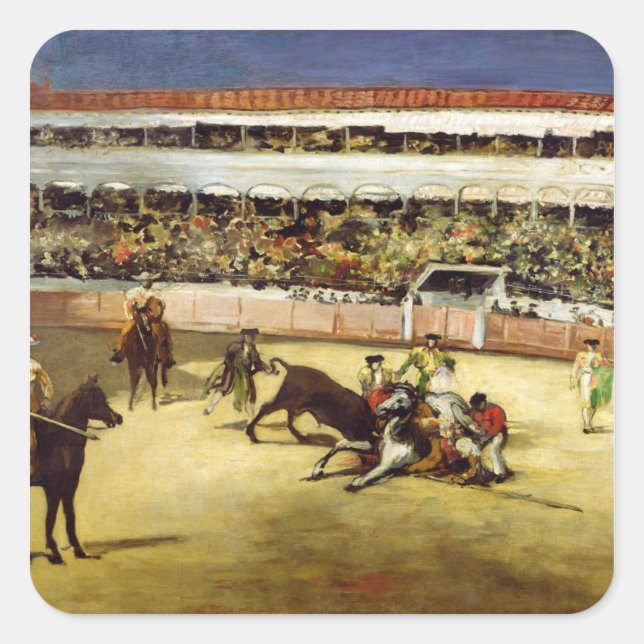 Manet | Bull Fight, 1865 Square Sticker (Front)