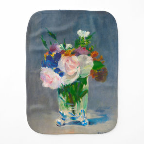 Manet Flowers in a Crystal Vase Baby Burp Cloth