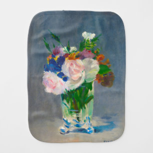 Manet Flowers in a Crystal Vase Baby Burp Cloth