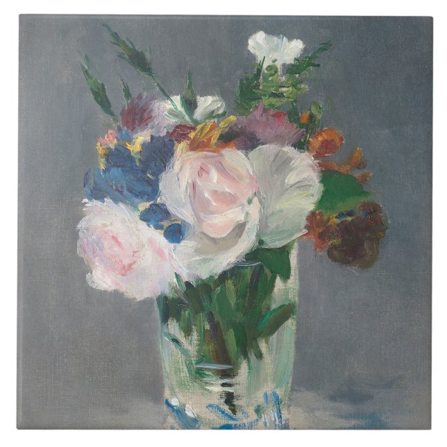 Manet | Flowers in a Crystal Vase, c.1882 Ceramic Tile (Front)