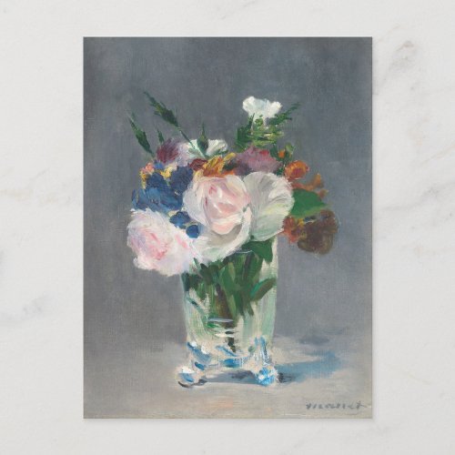 Manet  Flowers in a Crystal Vase c1882 Postcard