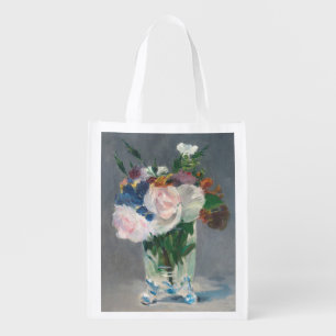 Manet   Flowers in a Crystal Vase, c.1882 Reusable Grocery Bag