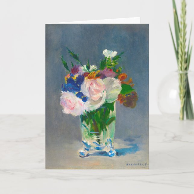 Manet Flowers in a Crystal Vase Card (Front)