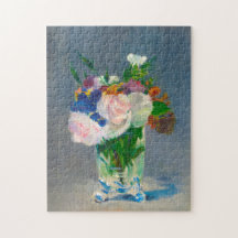 Manet Flowers in a Crystal Vase