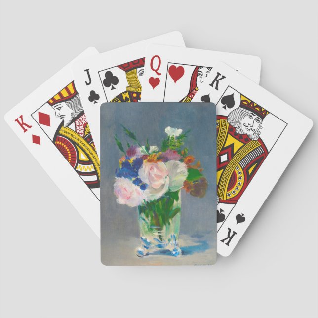 Manet Flowers in a Crystal Vase Poker Cards (Back)