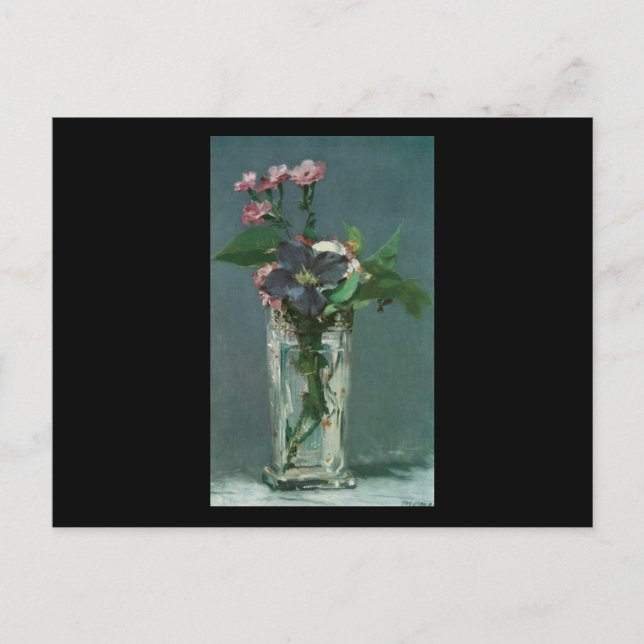 Manet Flowers in a Crystal Vase Postcard (Front)