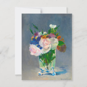 Manet Flowers in a Crystal Vase Postcard
