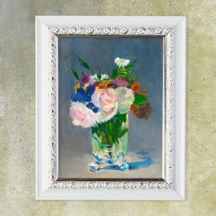Manet Flowers in a Crystal Vase Poster