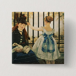 Manet   Gare St. Lazare, 1872-3 Pinback Button