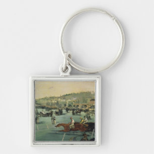 Manet Horse Racing, 1872 Keychain