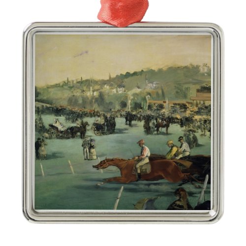 Manet | Horse Racing, 1872 Metal Ornament