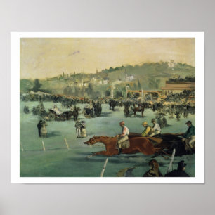 Manet   Horse Racing, 1872 Poster