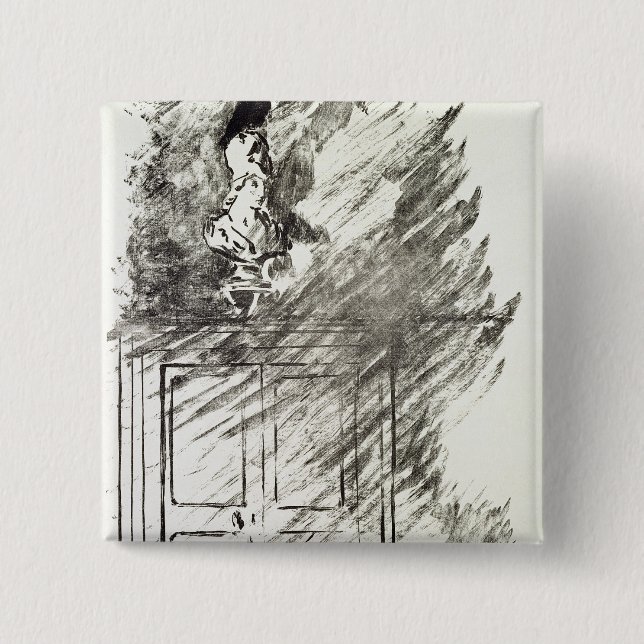 Manet | Illustration for 'The Raven' Pinback Button (Front)