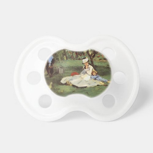 Manet Impressionist French Family Garden Painting Pacifier