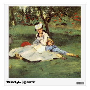 Manet Impressionist French Family Garden Painting Wall Sticker