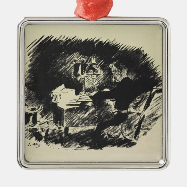 Manet | Le Corbeau , 1875 Metal Ornament (Front)