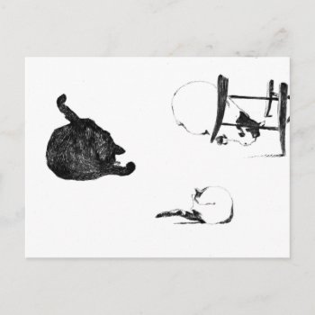 Manet: Les Chats  1869 Postcard by catppl at Zazzle