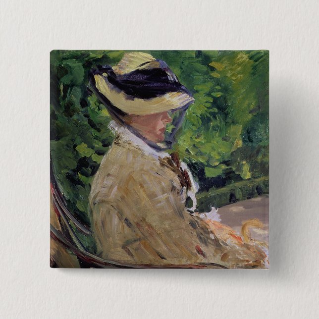 Manet | Madame Manet at Bellevue Pinback Button (Front)