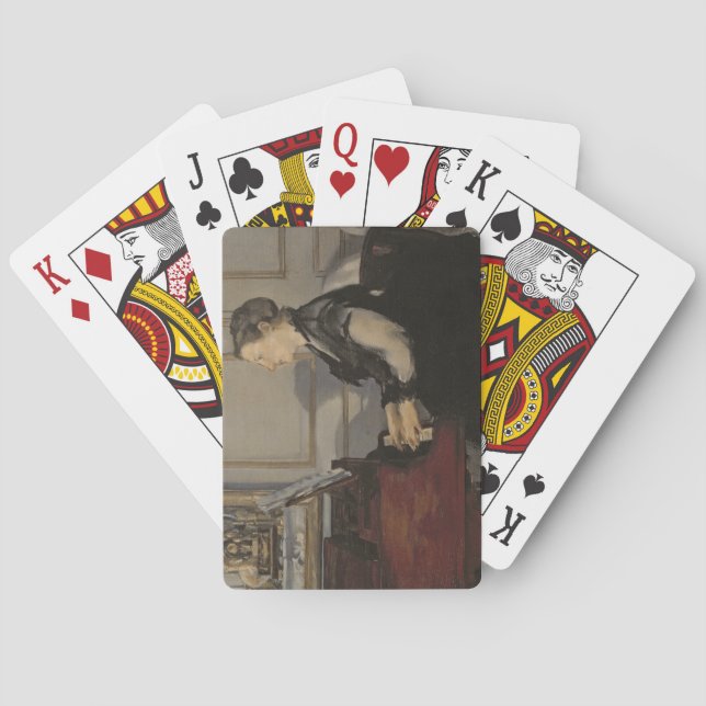 Manet | Madame Manet at the Piano, 1868 Poker Cards (Back)