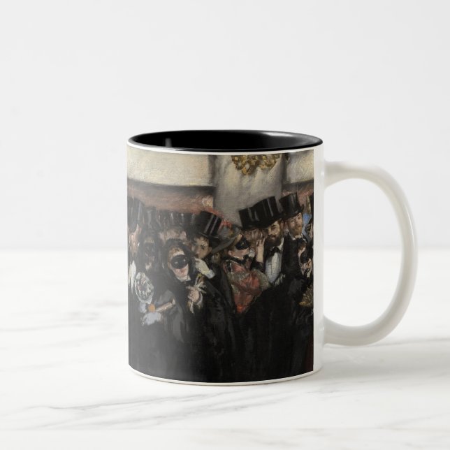 Manet | Masked Ball at the Opera, 1873 Two-Tone Coffee Mug (Right)