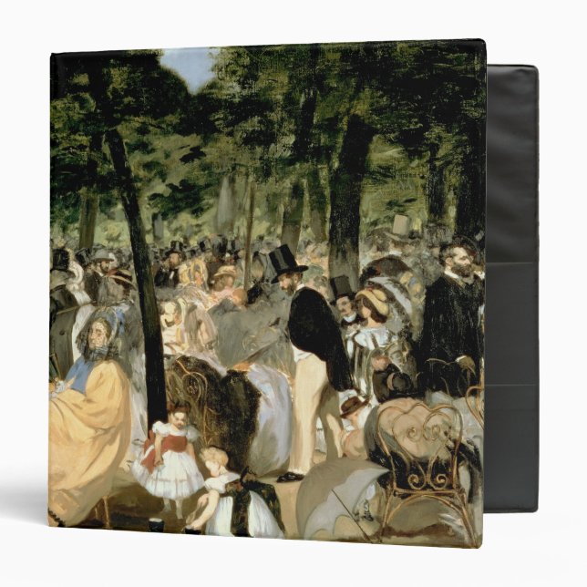 Manet | Music in the Tuileries Gardens, 1862 3 Ring Binder (Front/Inside)