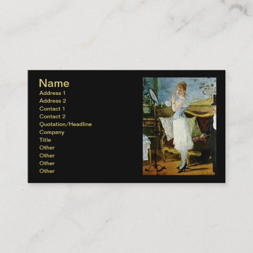 Customizable Manet Nana Fine Art Business Card Template