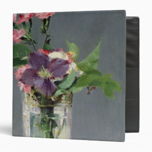 Manet Pinks and Clematis in a Crystal Vase, 1882 Binder