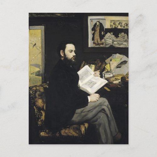 Manet  Portrait of Emile Zola  1868 Postcard