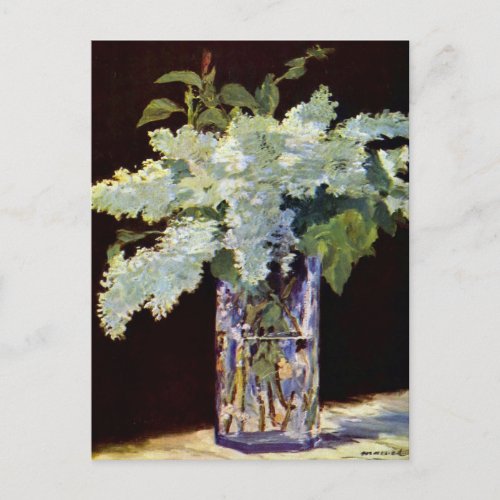 Manet Still Life White Lilacs Postcard