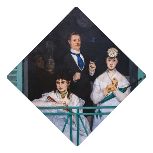 Manet _ The Balcony  Le Balcon Graduation Cap Topper