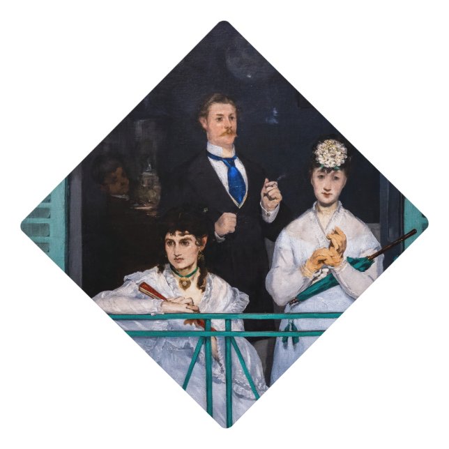 Manet - The Balcony / Le Balcon Graduation Cap Topper (Front)