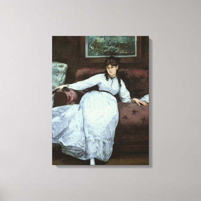 Manet | The Rest, portrait of Berthe Morisot Canvas Print (Front)