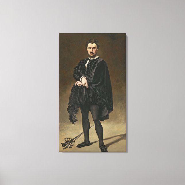 Manet | The Tragedian Actor (Rouviere as Hamlet) Canvas Print (Front)