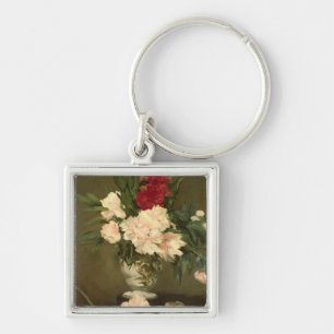 Manet   Vase of Peonies on a Small Pedestal, 1864 Keychain