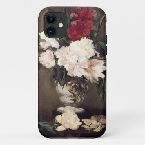 Manet Vase of Peonies on a Small Pedestal artwork iPhone 11 Case