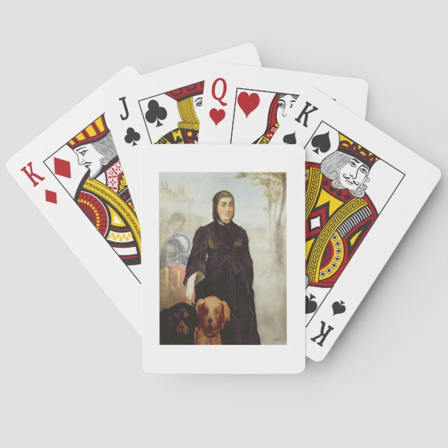 Manet | Woman With Dogs, 1858 Poker Cards (Back)