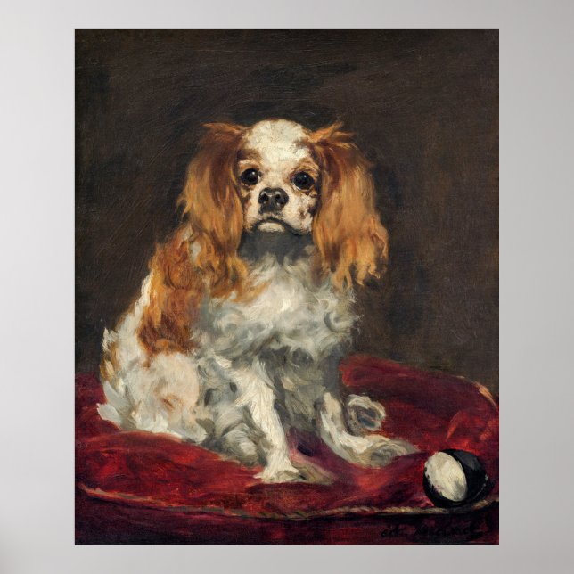 Manet's Dog Painting Poster (Front)