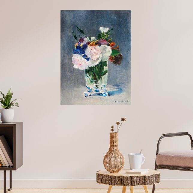 Manet's Flowers in a Crystal Vase Poster (Living Room 3)