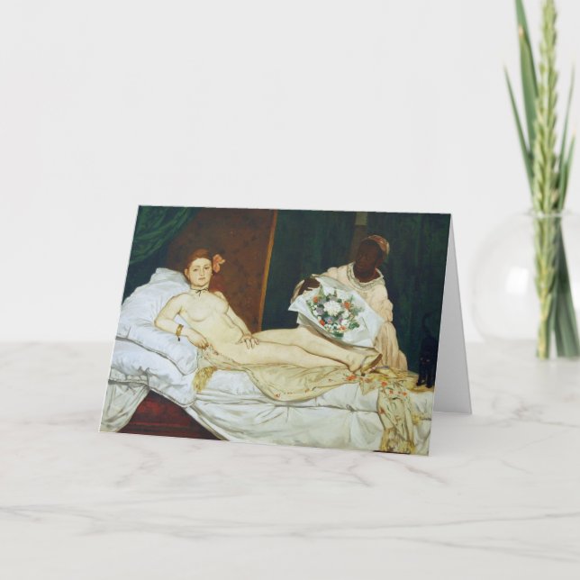 Manet's Olympia Letterpress Thank You Card (Front)