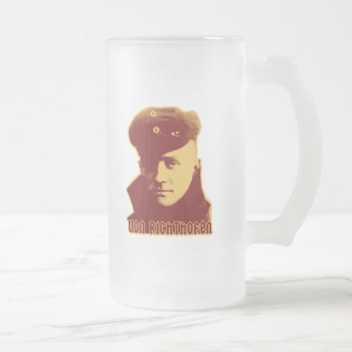 Manfred Von Richthofen Frosted Glass Beer Mug