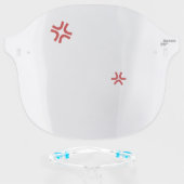 Manga Anime Anger Symbol Bulging Vein Funny Face Shield (Front w/Glasses)