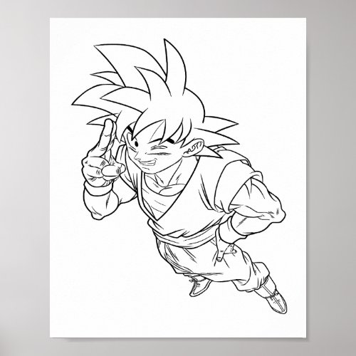 Manga Anime Coloring Goku Art Poster