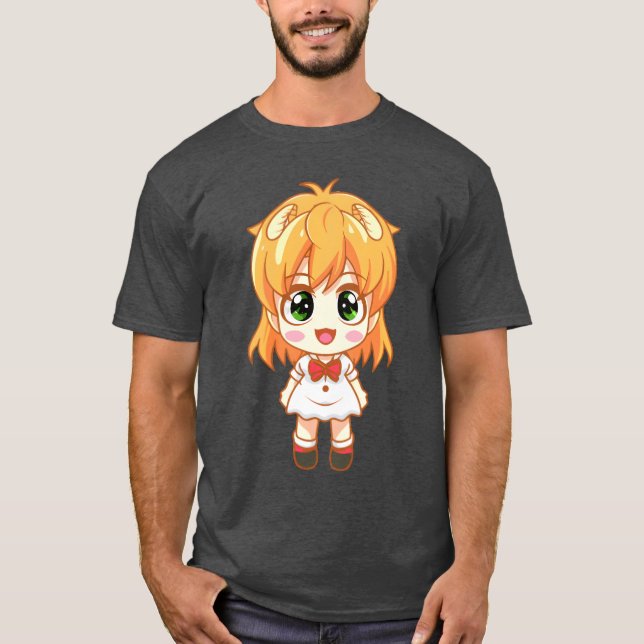 manga anime girl boy T-Shirt (Front)