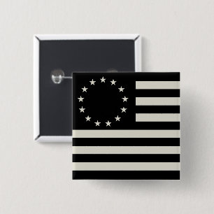 Manga, Betsy Ross Flag or Circle American Flag Button