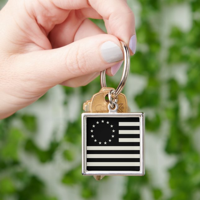 Manga, Betsy Ross Flag or Circle American Flag Keychain (Hand)