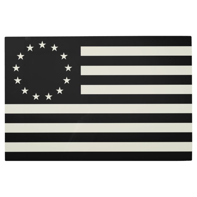 Manga, Betsy Ross Flag or Circle American Flag Metal Print (Front)