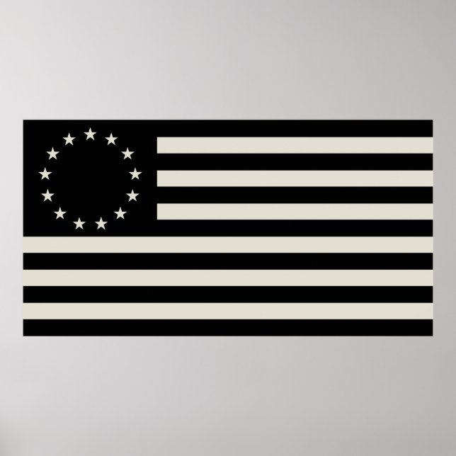 Manga, Betsy Ross Flag or Circle American Flag Poster (Front)