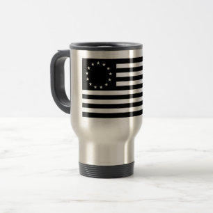 Manga, Betsy Ross Flag or Circle American Flag Travel Mug